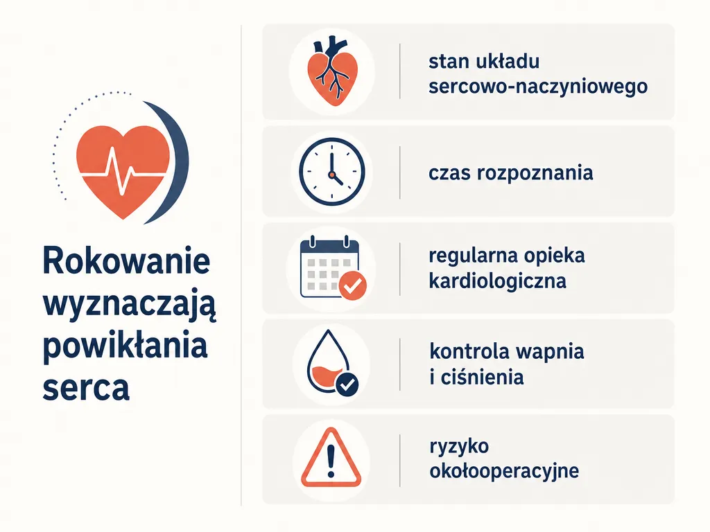 Infografika przedstawiająca czynniki wpływające na długość życia w zespole Williamsa