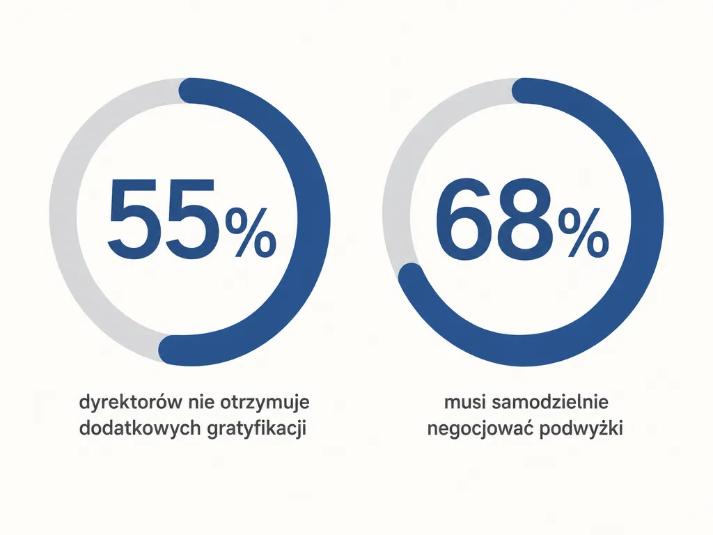 Infografika: 55 procent dyrektorów szpitali bez gratyfikacji, 68 procent samodzielnie negocjuje podwyżki