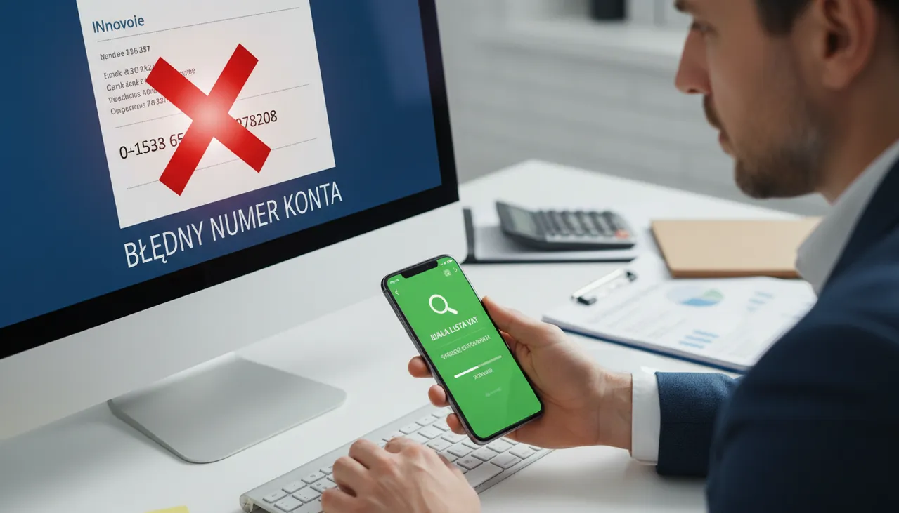 Przelew na zły numer konta może kosztować firmę więcej niż sama faktura. Jak w 30 sekund sprawdzić kontrahenta na białej liście VAT?
